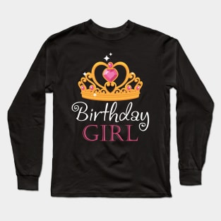 Birthday Girl Queen Crown Long Sleeve T-Shirt